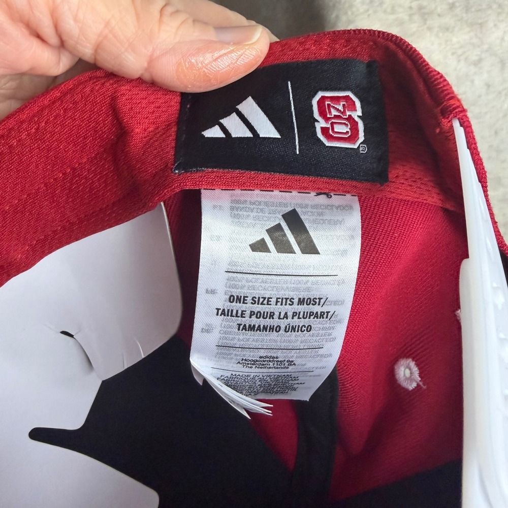 Adidas NC State Wolfpack Hat Red Strat A-Frame Snapback Tuffy KB2446-165 OSFM - Picture 8 of 8